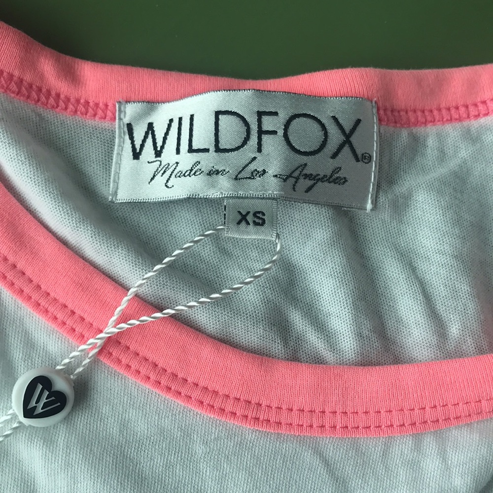 NWT Wildfox HOLIDAZED ringer tee xs - Picture 2 of 2